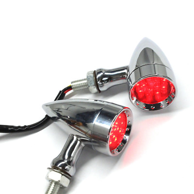 2pcs Universal LED Bullet Stop Bremse Running Blinker Rücklicht Motorrad