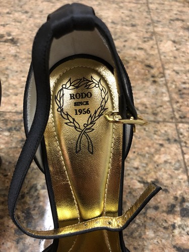 RODO Italy Gold Flower Heels NIB - Picture 8 of 11