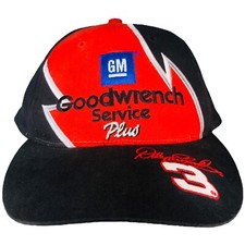 VINTAGE Dale Earnhardt Hat Black Sharktooth Baseball Cap Goodwrench Service 2000