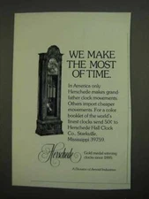 1974 Herschede Hall Clock Ad - Make The Most of Time