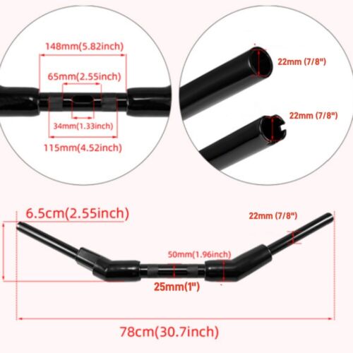 7/8'' 22mm Handlebar Drag Bar Fits For Harley Sportster S 1250 RH1250S 2021 2022 - Bild 2 von 9