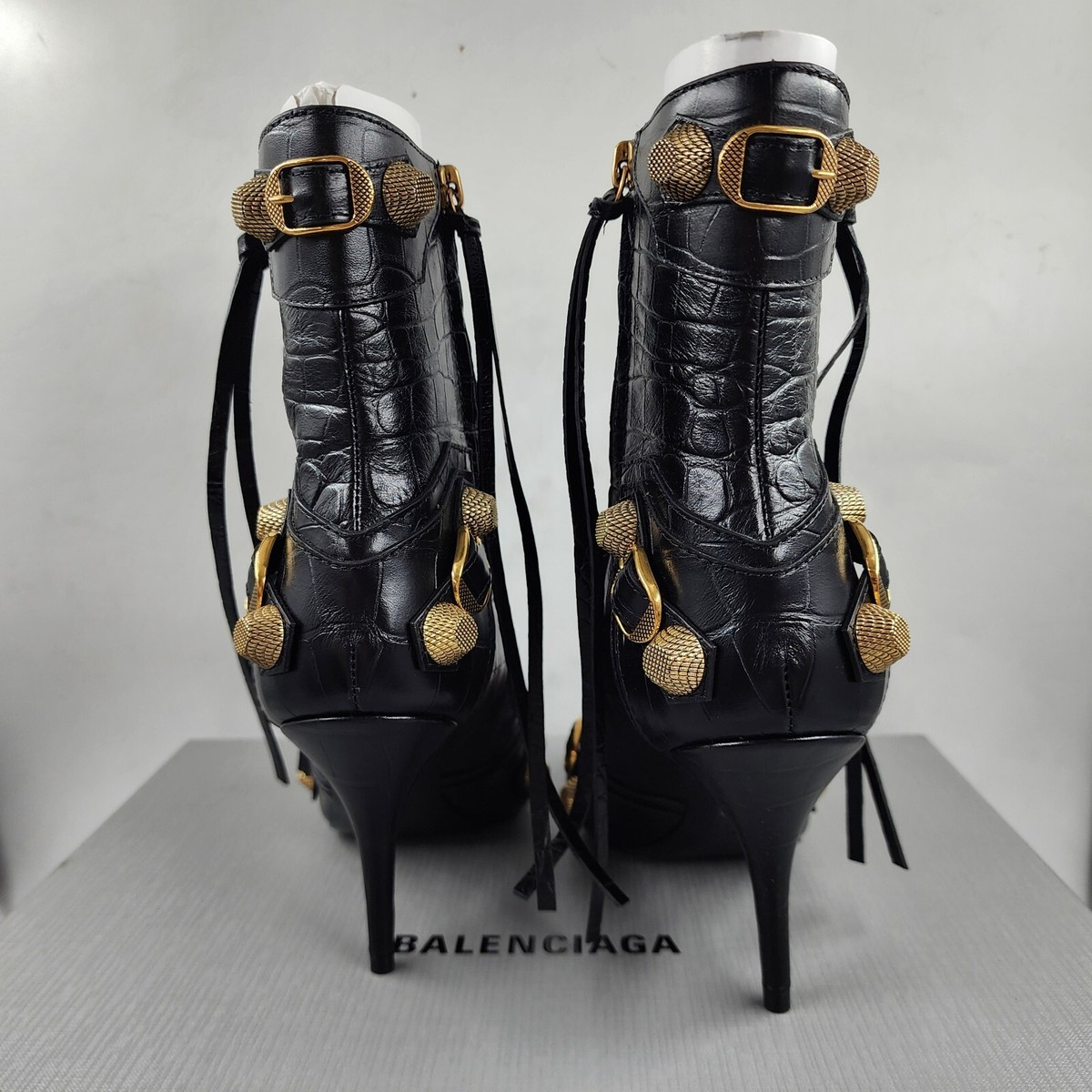 【BALENCIAGA】CAGOLE 90MM パンプス Balenciaga Cagole High Heel Booties Women's 38/8US Black