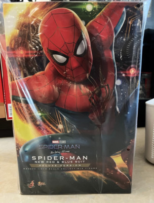 In Stock New Hot Toys MMS680 No Way Home Spider-Man (New Red & Blue Suit) Deluxe