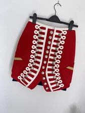 BURBERRY Ladies Wool Ceremonial Skirt In Military Red Sz 6 NWT