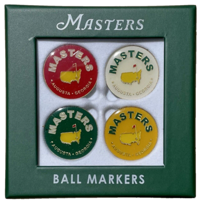 2026 Masters Tournament 4-Pack Metal Golf Ball Markers Set Augusta