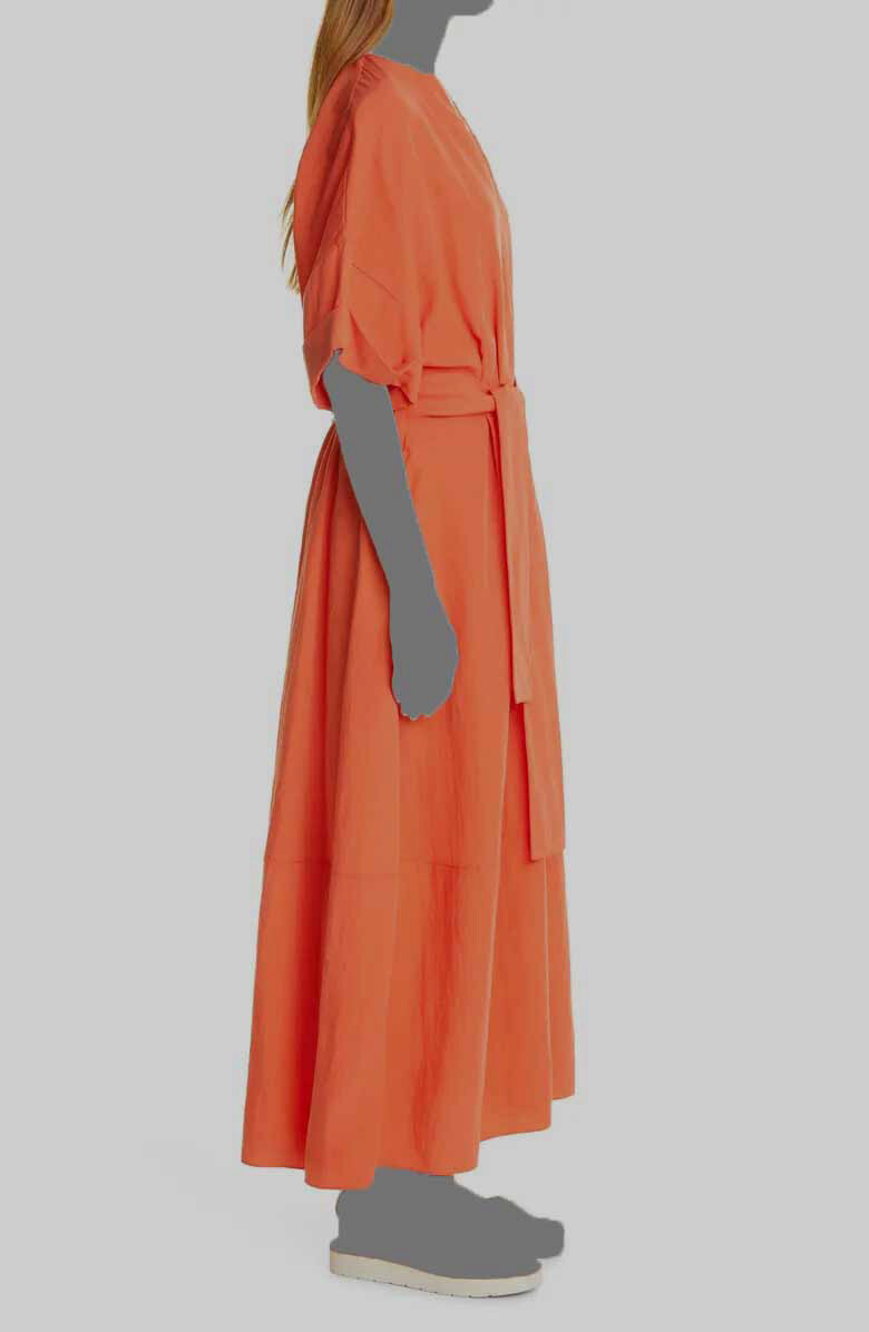 vince orange dress Vince Orange Acetate Midi Dress Vince
