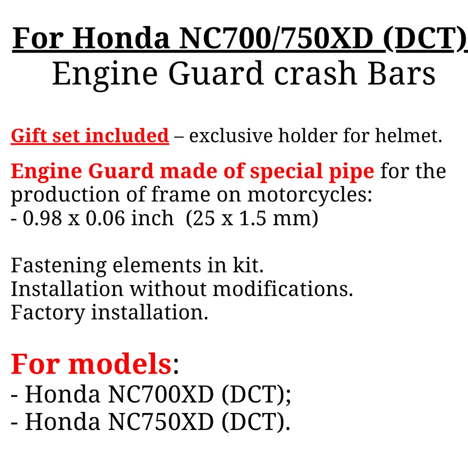 Protector de motor para Honda NC750X DCT NC 700 X DCT NC700XD, Bonus Foto 3 de 4