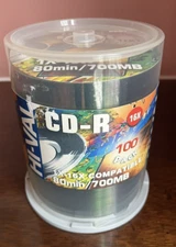 Hi-Val CD-R 100 Pack Recordable Blank Media Discs New Sealed