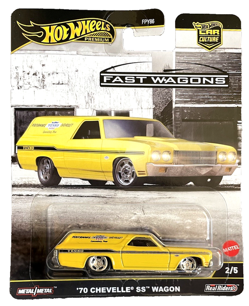 Hot Wheels '70 Chevrolet Chevelle Ss Wagon 2/5 Fast Wagons 1:64 Modellauto Usa-image