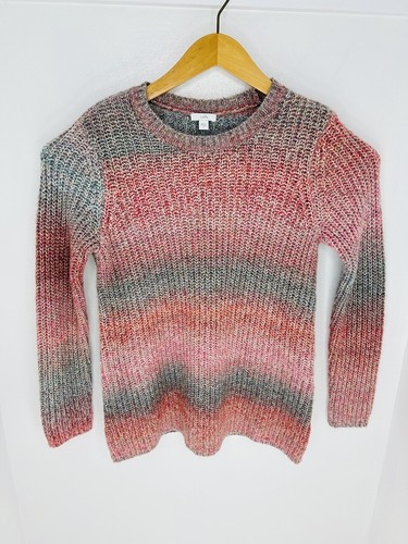 J. Jill Knit Ombre Crewneck Sweater Size Small Cotton Blend Office Casual Cozy - Picture 2 of 10