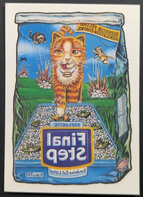 Fresh Step Cat 2004 Topps Wacky Packages Tattoo Sticker Card #8 (NM)