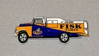 VINTAGE 12” FISK TIRE SERVICE TRUCK PORCELAIN SIGN CAR GAS OIL