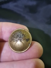 19th Century French Grenadiers Tunic button 22mm Flaming Grenade WW1 WW2 23mm