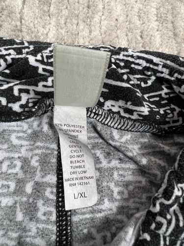 LuLaRoe Leggings Kids Extra Large Black White Casual - Picture 11 of 11