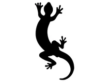 Lizard Gecko Silhouette Vinyl Decal  for Car Laptop Sticker