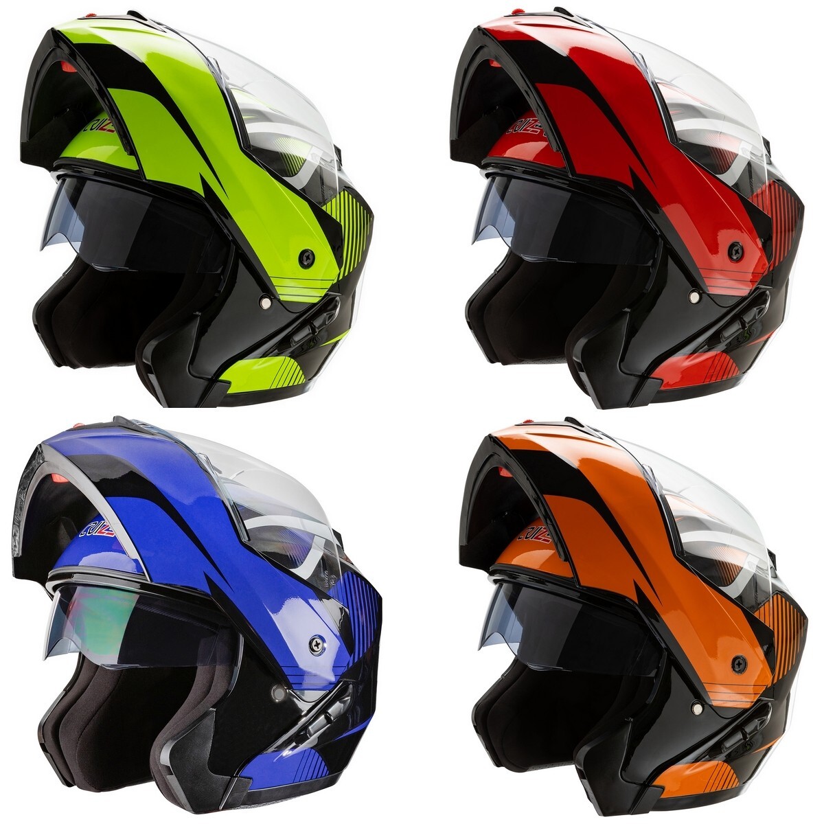 CRUIZER CASCO MOTO MODULARE OMOLOGATO DOPPIA VISIERA