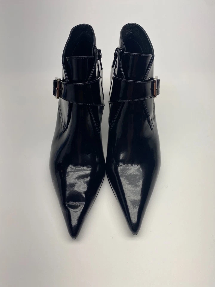 Jeffrey Campbell Womens Informer Pointed Toe Bootie In Black Box Silver Sz 7 - Image 2 of 4