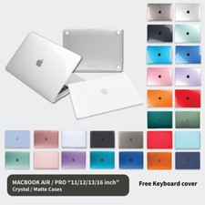 MacBook Hard Shell Case + Keyboard Cover Air Pro 11" 13" 12" Pro 13" 16" Inches