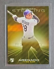 Nolan Arenado 2013 Bowman Sterling Gold Refractor RC #10/50 Rookie #5 Rockies