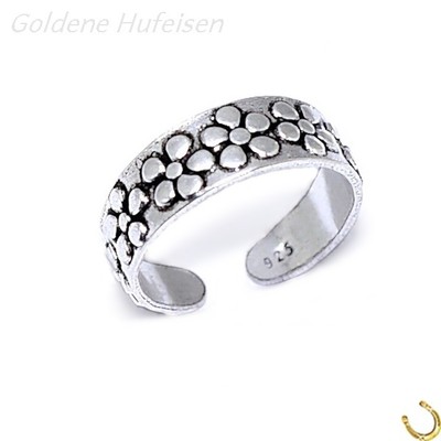 ZEHENRING  925 Echt Silber Blume Zehring Damen Mädchen / gh1a644v