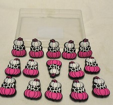 15Pcs Silicone Beads Pumpkin Silicone Keychain Making Crafts 1 1/4" Tall 1"Wide