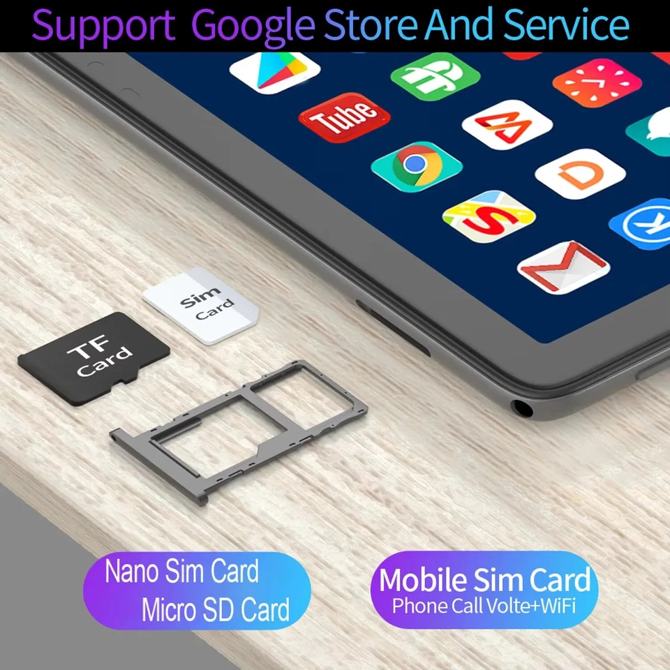 Android 10.1 Inch Tablet Pc Google Play Octa Core Dual Cameras Dual SIM 3G Phone - Image 3 of 4