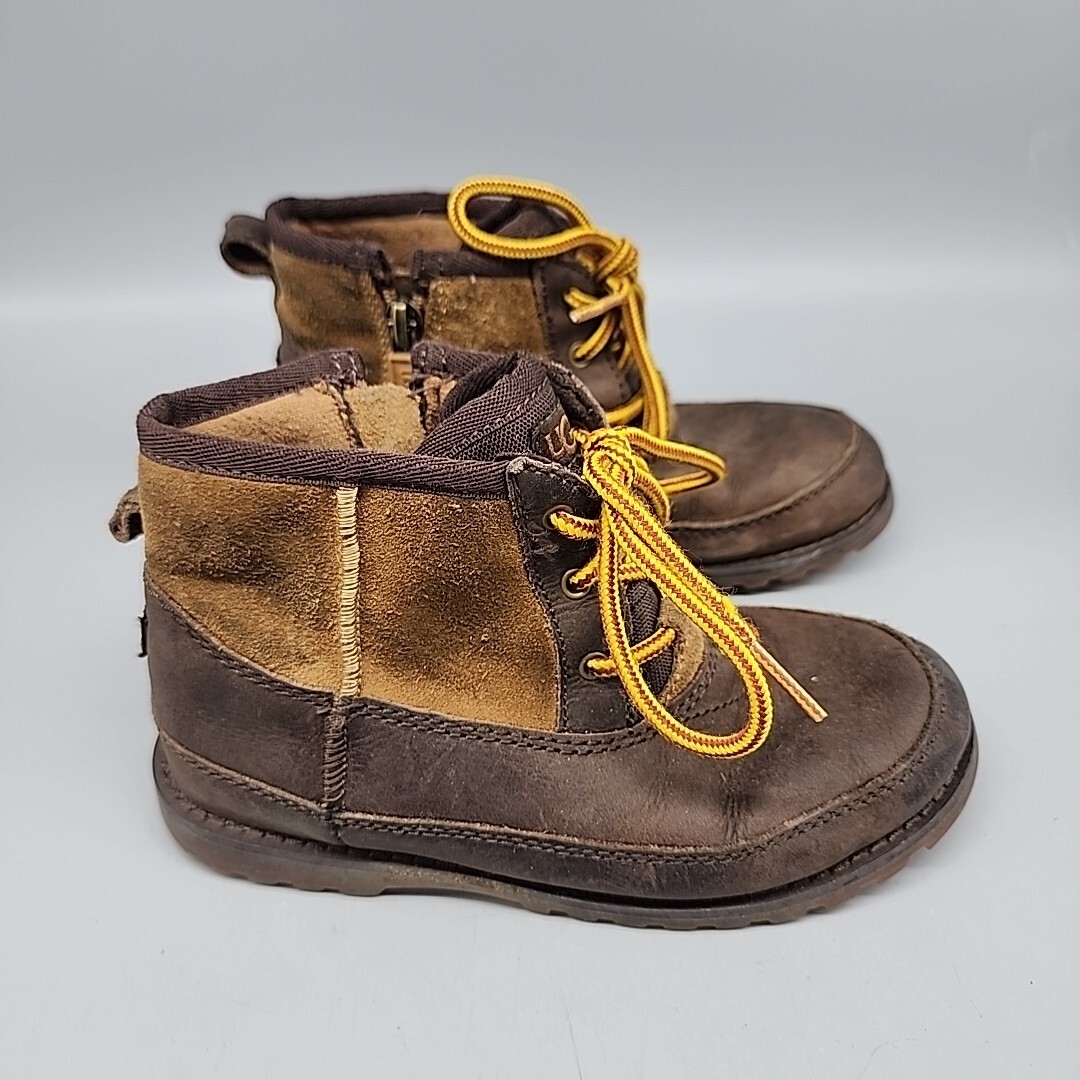 Ugg Chukka Boots Youth Boys 12 Brown Suede Leather Lace Up  display picture 1