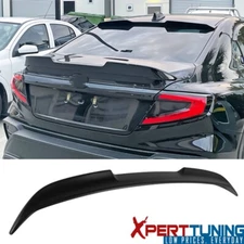Fits 22-25 Subaru WRX V Style ABS Unpainted Black Rear Trunk Spoiler Wing Lip