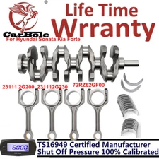 Crankshaft Connecting Rod Bearing Kit For 2011-20 Hyundai Sonata Kia Optima 2.4L