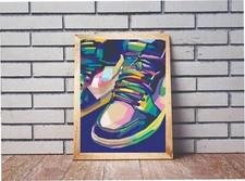 Nike Air Jordan Shoes Poster/Print Wall Art Abstract Picture