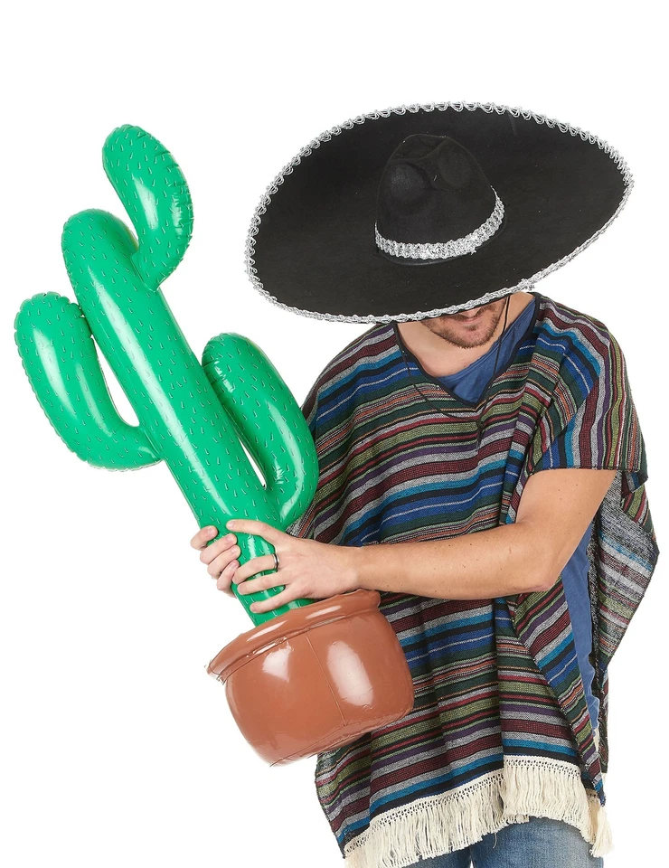4 Cactus Inflables 90cm Salvaje Mexicano Hawaiano Playa Fiesta Decoración Niño Juguete Inflable Foto 2 de 4