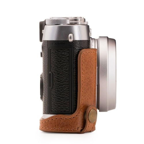 MegaGear Fujifilm X100F Ever Ready Top Maserung Leder Kamera halbe Hülle und Riemen - Bild 4 von 14