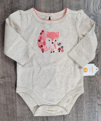 Baby Girl Clothes New Gymboree 0-3 Month Forest Fox Bodysuit