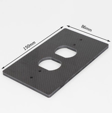 Audio Carbon Fiber Wall Plate Power outlets Cover, Duplex Receptacle Face Plate
