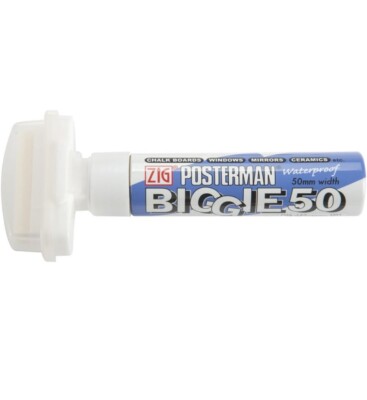 Zig Posterman Biggie 50 Marker White Brand New