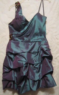 green emerald velvet dress Honey Aqua Sequin Mini Dress - US 12