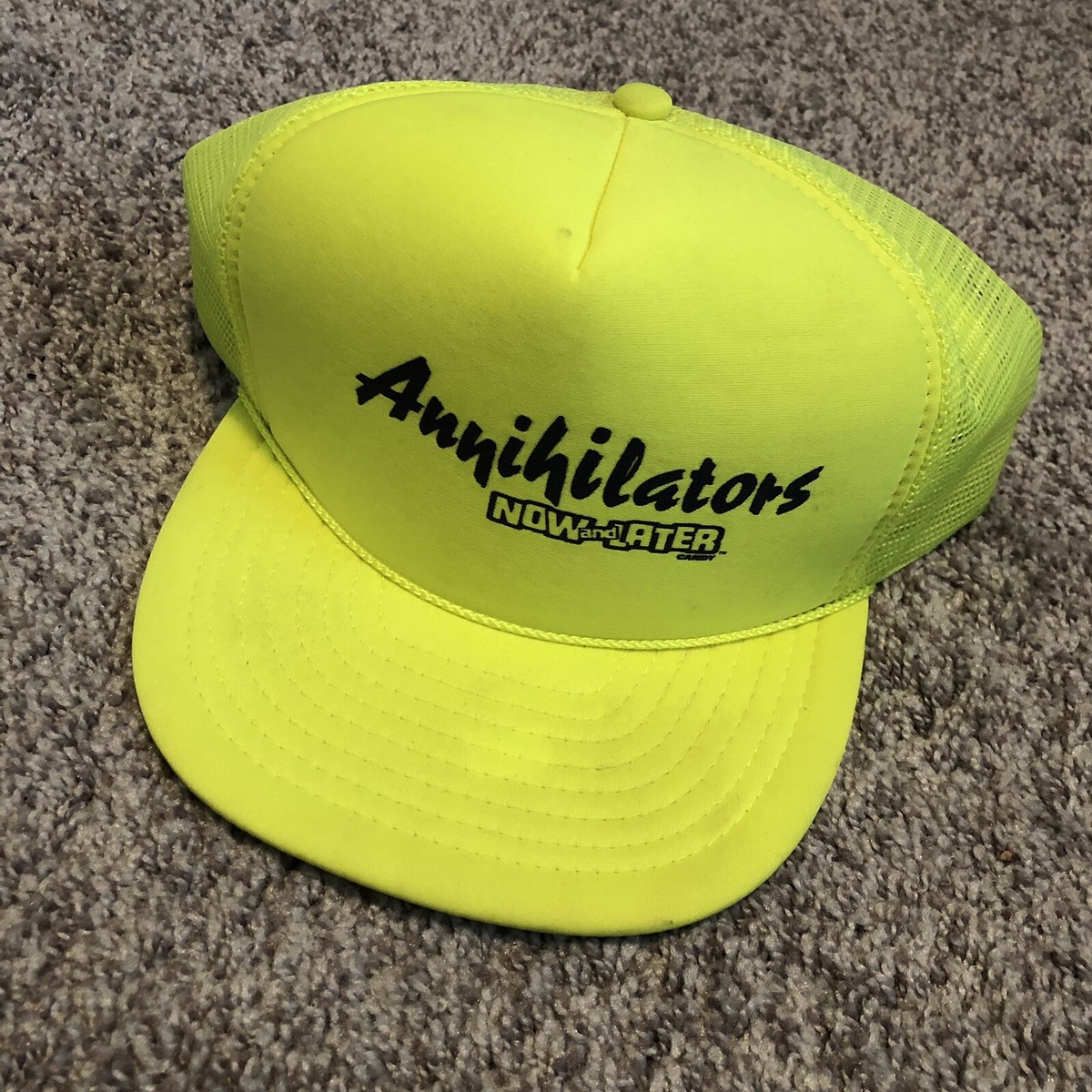 NWOT VTG 1980s Annihilators Now & Later Candy Trucker foam mesh