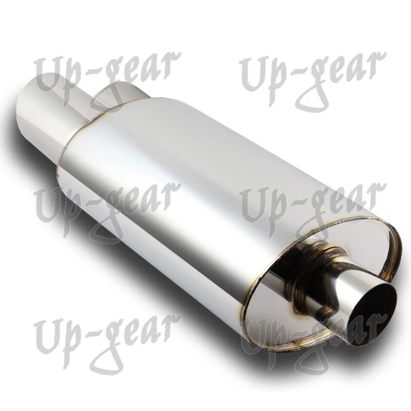 Универсальный сварной глушитель выхлопной системы 3 дюйма с двойным наклонным наконечником из нержавеющей стали 3 дюйма впускное отверстие - Изображение 4 из 4