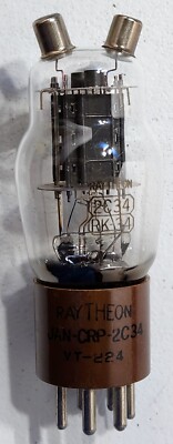 Vintage Radio Receiving Tub JAN-CRP-2C34VT-224
