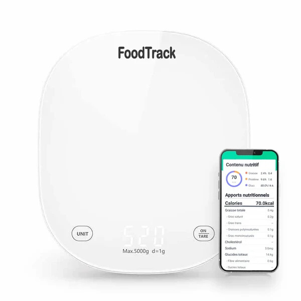 Balance nutritionnelle connectée Foodtrack avec analyse des calories