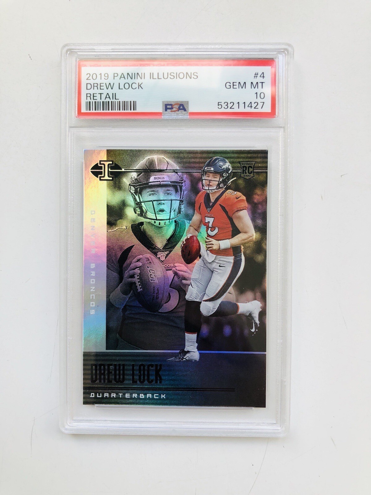 2019 Panini Illusions DREW LOCK Retail RC #4 PSA 10 GEM MINT