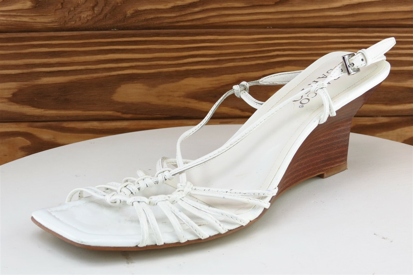 franco sarto white sandals