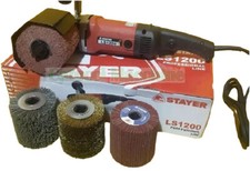 STAYER LS1200B + 4 RULLI IN FILI DI ACCIAIO + NYLON SATINATRICE RUSTICATRICE