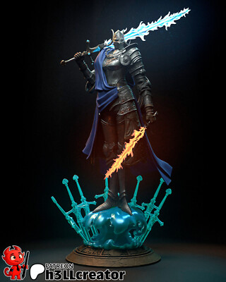 Rellana, Twin Moon Knight, Elden Ring, Boss, Figur, 3D Druck, Statue, UNBEMALT