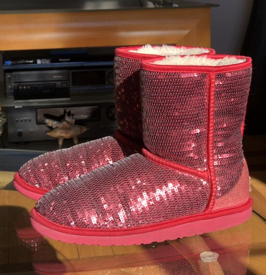 red sparkly uggs