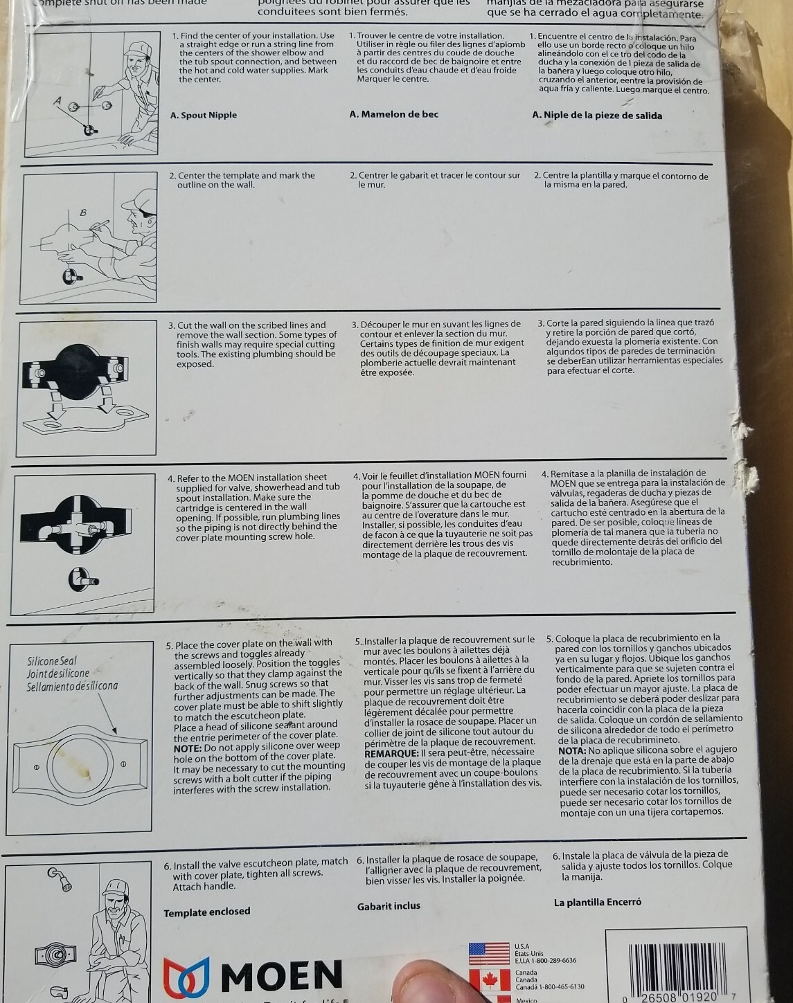 Moen 1920 Remodeling Cover Plate for 2 and 3 Handle Tub Shower Chrome