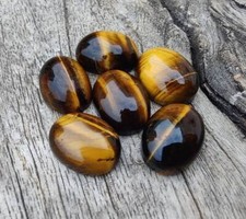 AAA Quality Natural Tiger Eye Oval Shape Cabochon Wholesale Lot 3x5mm - 18x25mm