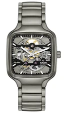 New Rado True Square Automatic Skeleton Grey Dial Men's Ceramic Watch R27196152