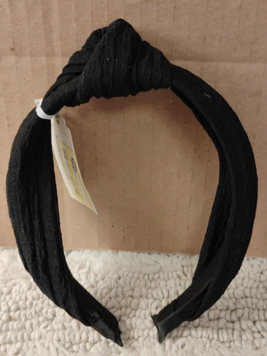 A New Day Textured Top-Knot Headband - Black - NEW
