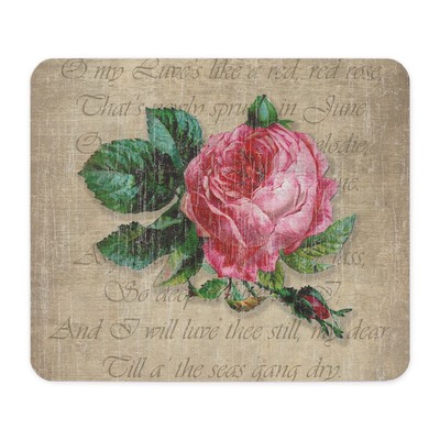 CafePress Vintage My Love Is Like A Red Red Rose Mousepad  (1128242579)